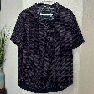 Men’s Short Sleeve Pattern Design Button Down